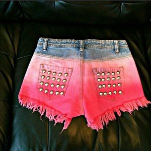 Chiqle Fringe Jean Shorts